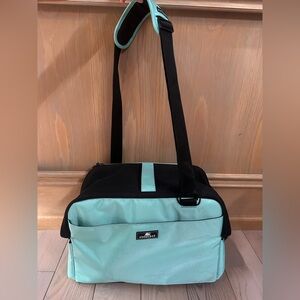 Light Blue and Black Shoulder Bag